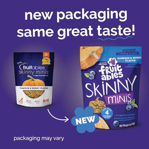 Fruitables Skinny Mini Dog Treats, Pumpkin & Berry, Low-Cal, Grain-Free Puppy Training Chews, 12 oz Bag