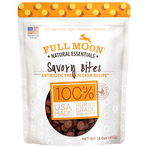 Full Moon All Natural Chicken Savory Bites Dog Treats Human Grade 16 oz
