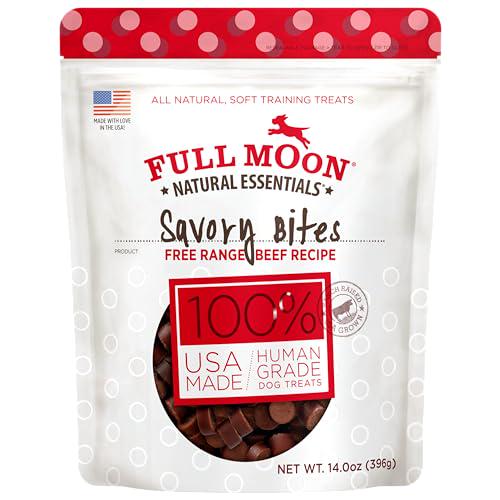Full Moon Beef Savory Bites Dog Treats All Natural Human Grade 14 oz Bag