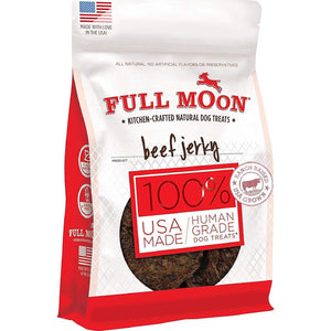 Full Moon Beef Jerky Dog Treats 11 oz Human Grade All Natural Grain Free Chews Made in USA