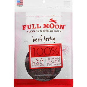 Full Moon Beef Jerky Dog Treats 11 oz Human Grade All Natural Grain Free Chews Made in USA