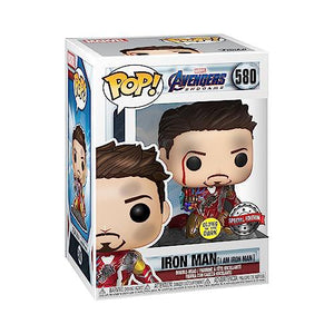 Funko Pop Avengers Endgame Iron Man Glow, 1 Pc, Deluxe Multicolor Vinyl Figure, “I Am Iron Man” Scene Collectible