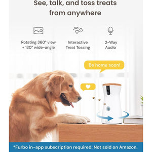 Furbo 360 Dog Camera Treat Dispenser Indoor Pet Monitor with App and Speaker Subscription Required