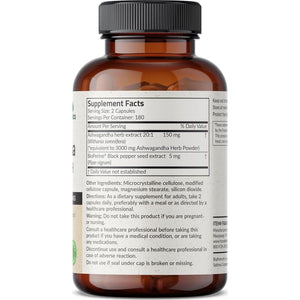 Futurebiotics Ashwagandha Extra Strength Stress & Mood Support, with Bioperine, 360 Vegetarian Capsules