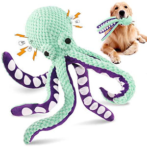 Fuufome Large Squeaky Plush Dog Toys Soft Fabric Interactive Companion Toys for Small Medium and Large Dogs