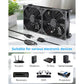 GDSTIME Dual 120mm 5V USB Fans, 102CFM Big Airflow Fan Cooling For Router TV Box Micro Computer And Other Electronics,