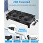 GDSTIME Dual 120mm 5V USB Fans, 102CFM Big Airflow Fan Cooling For Router TV Box Micro Computer And Other Electronics,