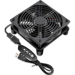 GDSTIME Quiet 120mm Router Fan Cooler, DC 5V USB Powered For Modem TV Box Receiver DVR PlayStation Xbox Computer Cabinet Cooling,