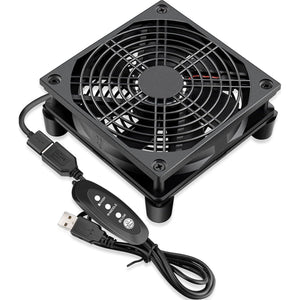 GDSTIME Quiet 120mm Router Fan Cooler, DC 5V USB Powered For Modem TV Box Receiver DVR PlayStation Xbox Computer Cabinet Cooling,