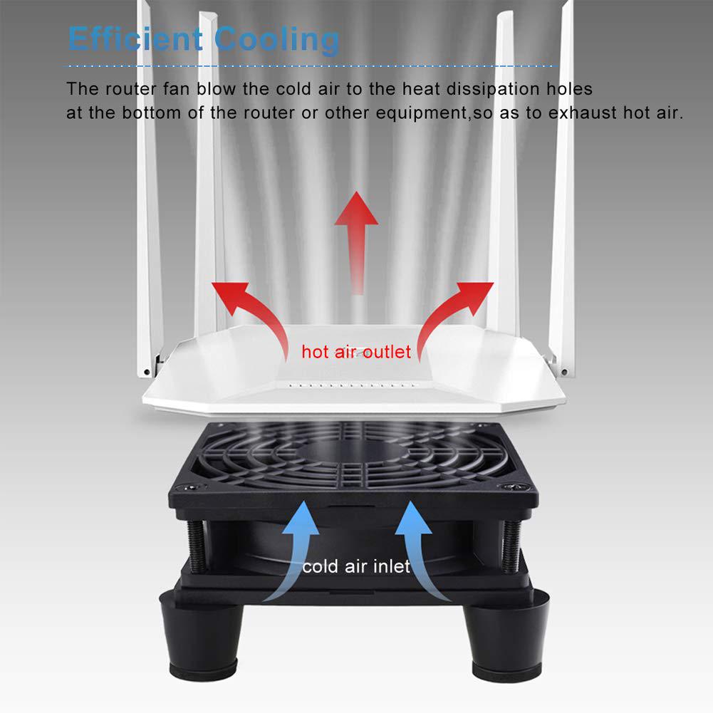 GDSTIME Quiet 80mm Fan, Router Cooler Fan, 80mm X 25mm DC 5V USB Brushless Cooling Fan,