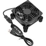 GDSTIME Quiet 90mm Fan, Router Cooler Fan, 90mm X 25mm DC 5V USB Brushless Cooling Fan,