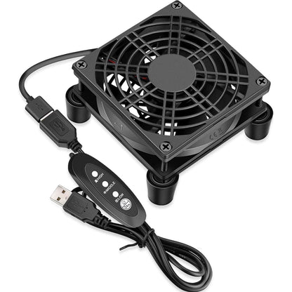 GDSTIME Quiet 90mm Fan, Router Cooler Fan, 90mm X 25mm DC 5V USB Brushless Cooling Fan,