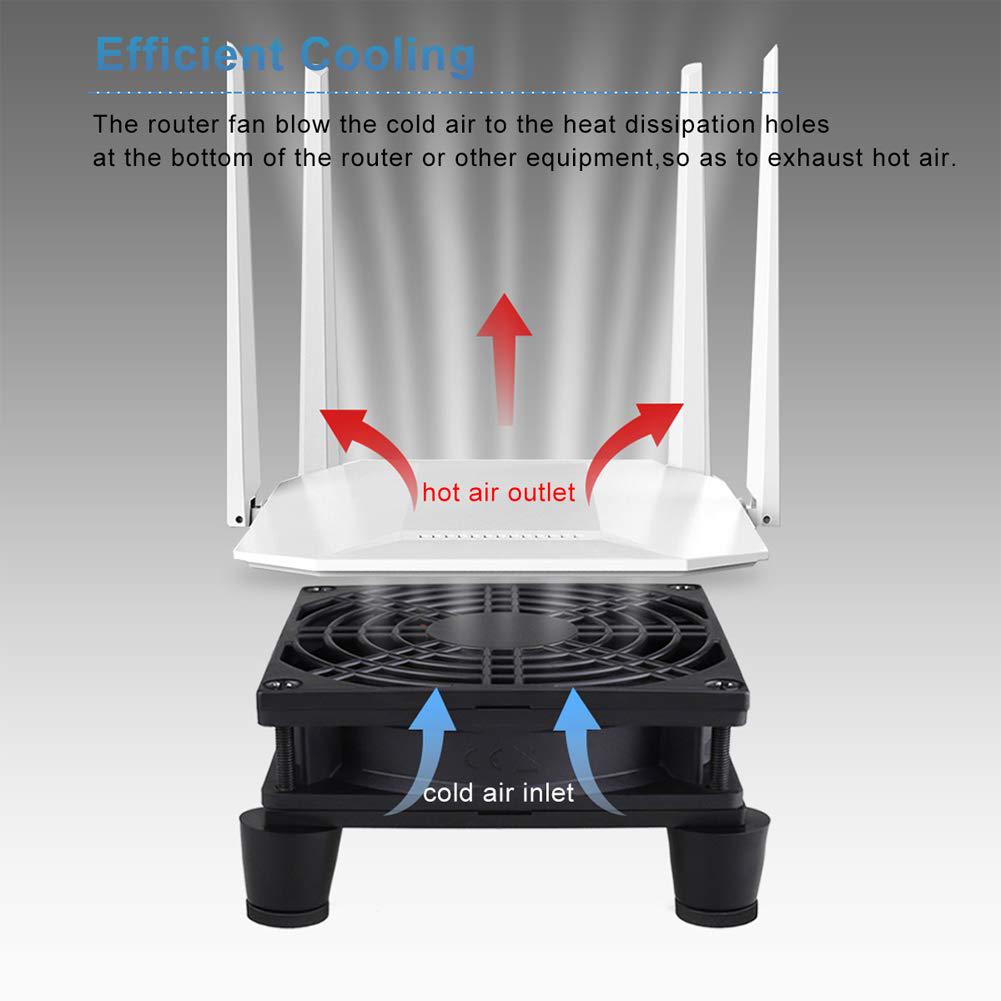 GDSTIME Quiet 90mm Fan, Router Cooler Fan, 90mm X 25mm DC 5V USB Brushless Cooling Fan,