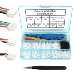GH1.25 Connectors And Pre-Crimped Silicone Cables Compatible With JST GH 1.25mm For Pixhawk 6C 6X Pixhawk 4 15cm Wires,
