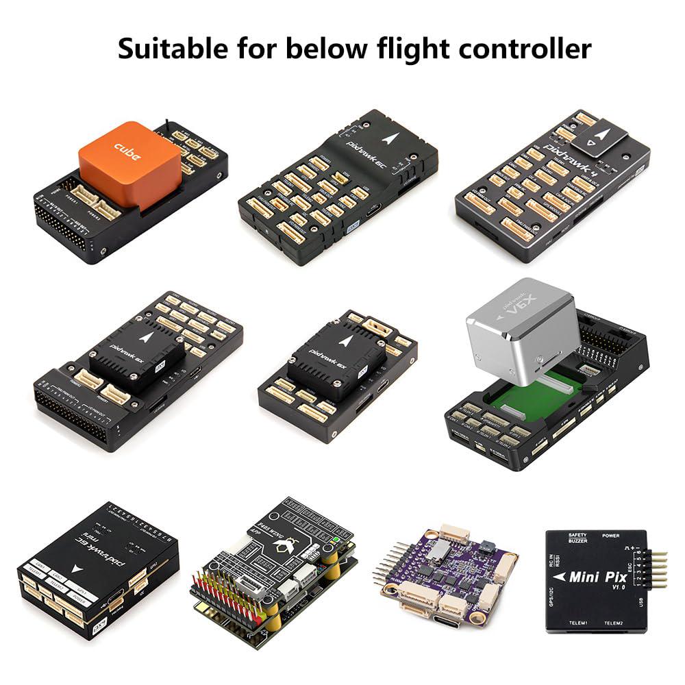 GH1.25 Connectors And Pre-Crimped Silicone Cables Compatible With JST GH 1.25mm For Pixhawk 6C 6X Pixhawk 4 15cm Wires,