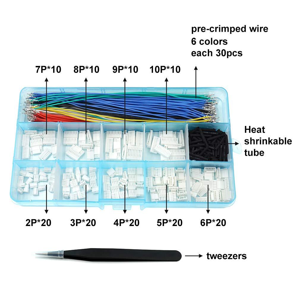 GH1.25 Connectors And Pre-Crimped Silicone Cables Compatible With JST GH 1.25mm For Pixhawk 6C 6X Pixhawk 4 15cm Wires,