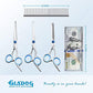 Gladog Dog Grooming Scissors Set 5 in 1 Heavy Duty with Round Tip Safety Shears for Cats and Dogs
