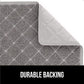 Gorilla Grip Cat Litter Mat 35x23", Gray, Water Resistant, Litter Trapping, Easy Clean, Soft on Paws, Indoor Kitten Supplies