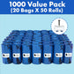 Gorilla Supply Dog Waste Bags with Dispenser 9 x 13 Blue 1000 Count Leak Proof Poop Bags with Leash Tie