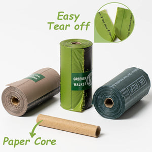 Greener Walker Dog Poop Bags 540 Count Extra Thick Leak Proof Waste Bags Deep Green