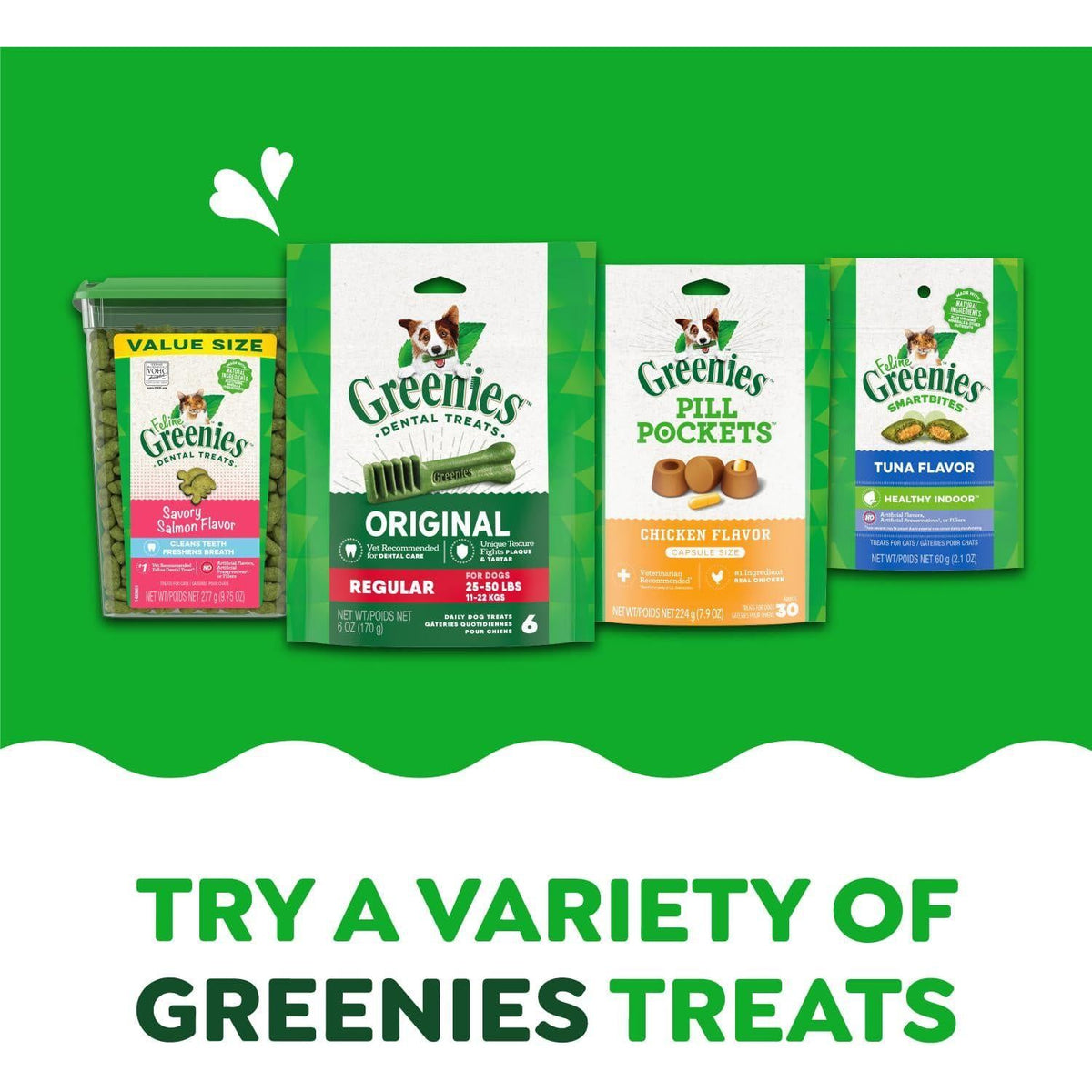 GREENIES Original Petite Natural Dog Dental Care Chews Oral Health Dog Treats, 72 Oz. Pack (120 Treats),