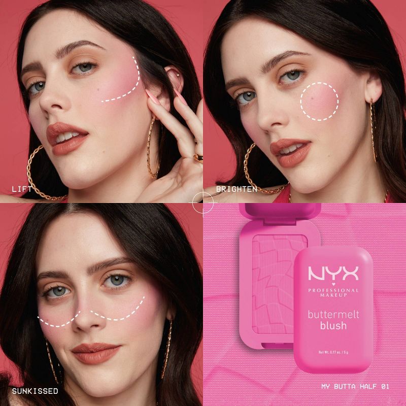 NYX Professional Makeup Buttermelt Blush - All The Butta - 0.17oz