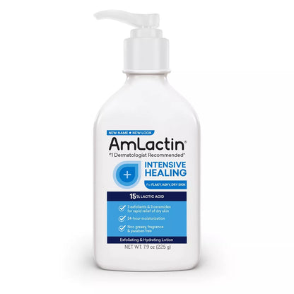 AmLactin Intense Healing 15% Lactic Acid Exfoliating & Hydrating Body Lotion 225g