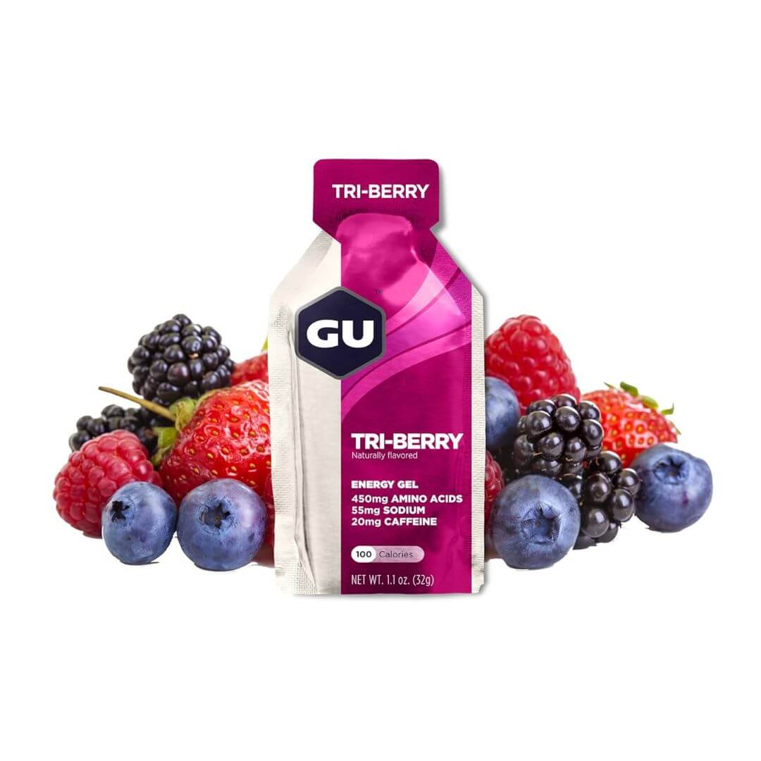 GU Tri-Berry Energy Gel (Pack Of 8) 32g Each