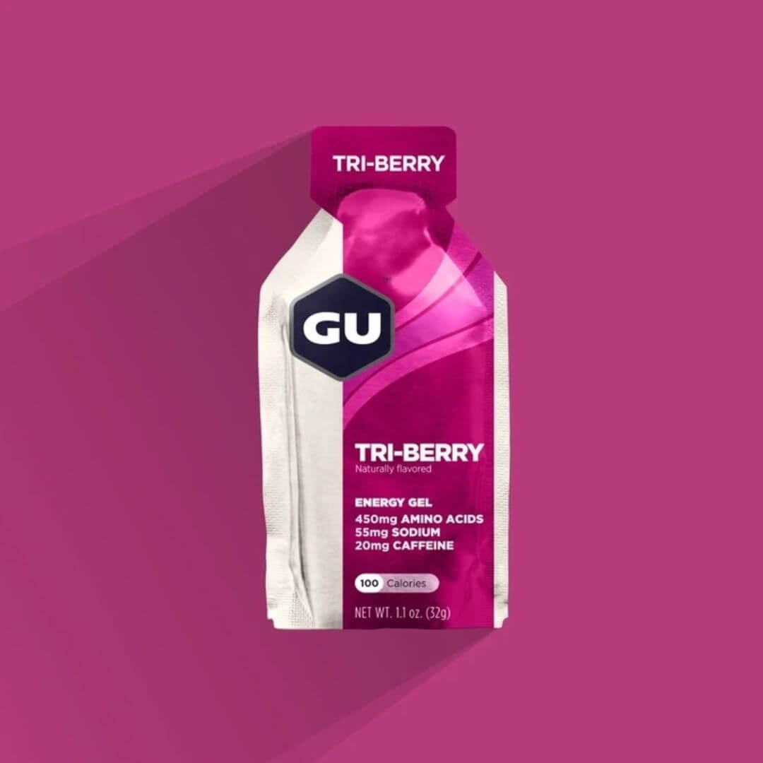 GU Tri-Berry Energy Gel (Pack Of 8) 32g Each