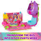 Spin Master Gabby’s Dollhouse Celebration Party Bus Playset with Gabby DJ Catnip Figures for Kids Age 3+