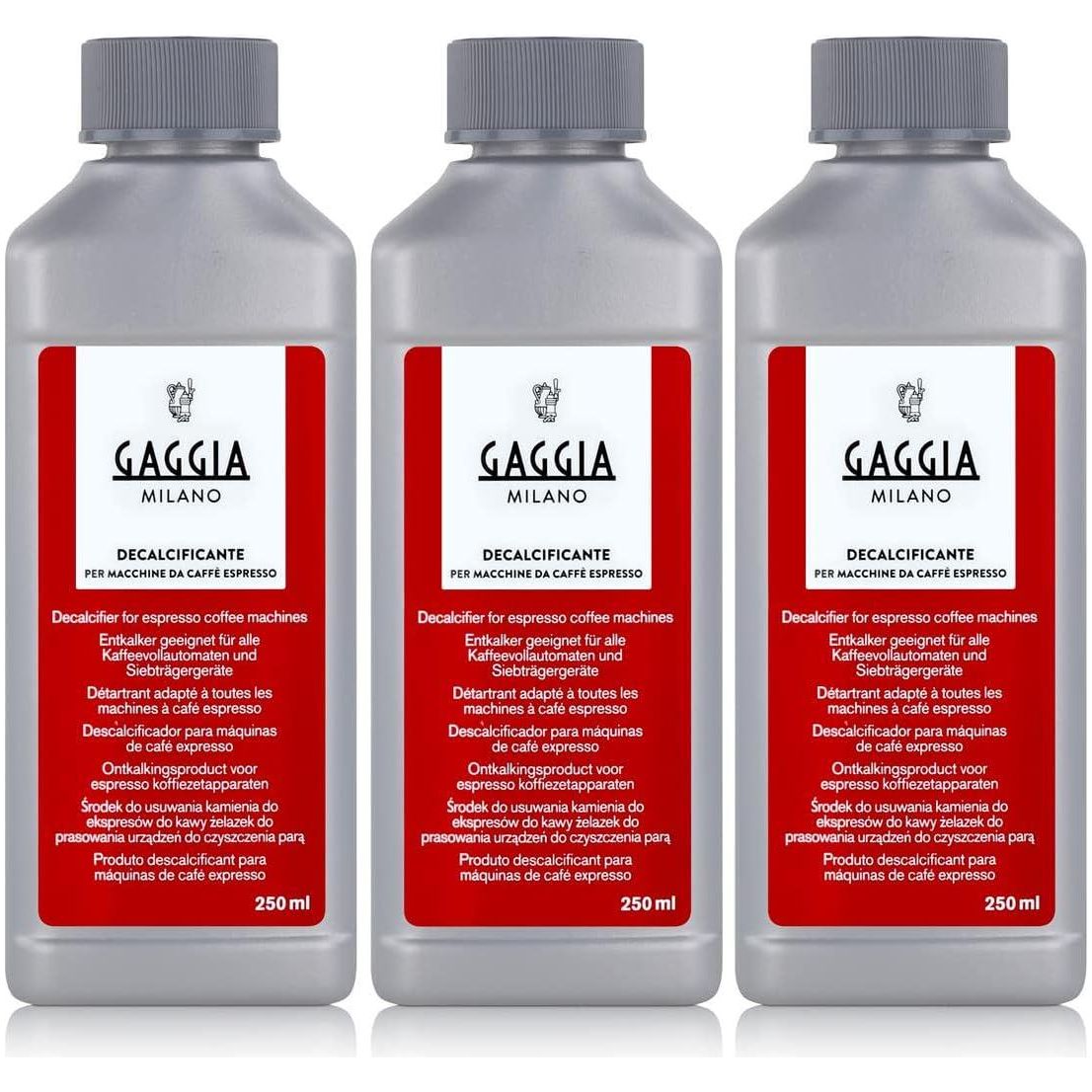 Gaggia Decalcifier Descaler Solution 250ml (3 Bottles),