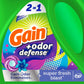 Gain Odor Defense Liquid Laundry Detergent, Super Fresh Blast Scent, 154 fl oz, 107 Loads, HE Compatible