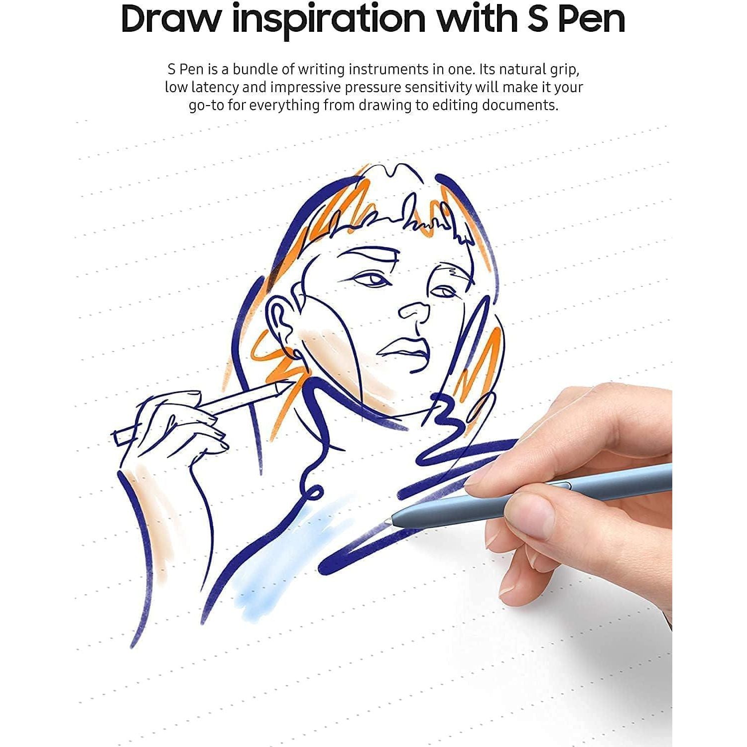 Galaxy Tab S6 Lite S Pen Replacement For Samsung Galaxy Tab S6 Lite EJ-PP610BJEGUJ Stylus Touch S Pen (Angora Blue),