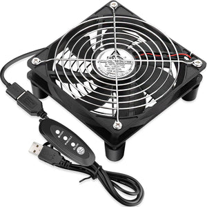 Gdstime 120mm 12cm 5 Inches 5V USB Power Cooling Fan For TV Box Router Cooler,