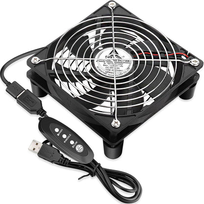 Gdstime 120mm 12cm 5 Inches 5V USB Power Cooling Fan For TV Box Router Cooler,