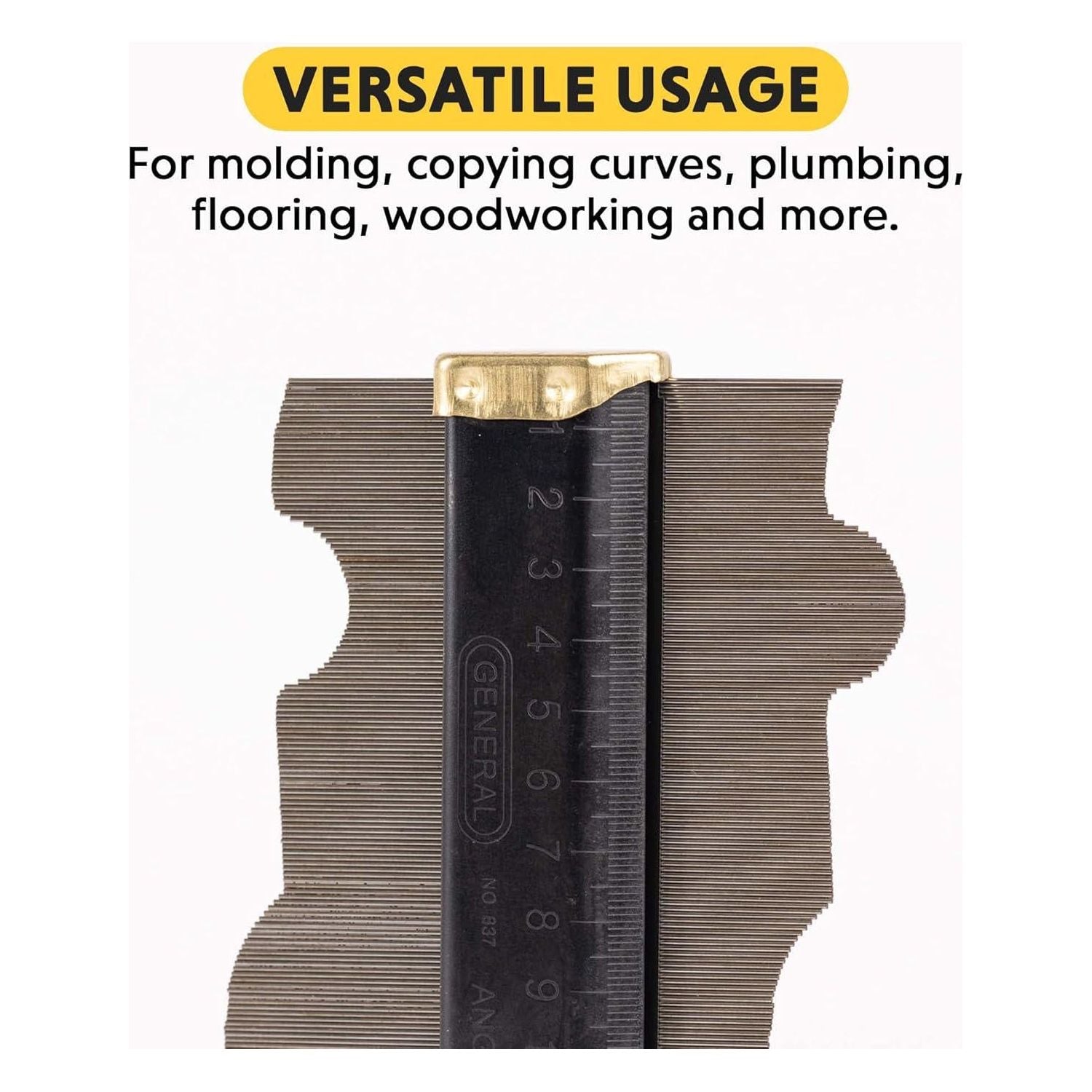 General Tools Contour Gauge 837 - 6 Angle Finder Tool For Home Improvement - Gadgets For Men,