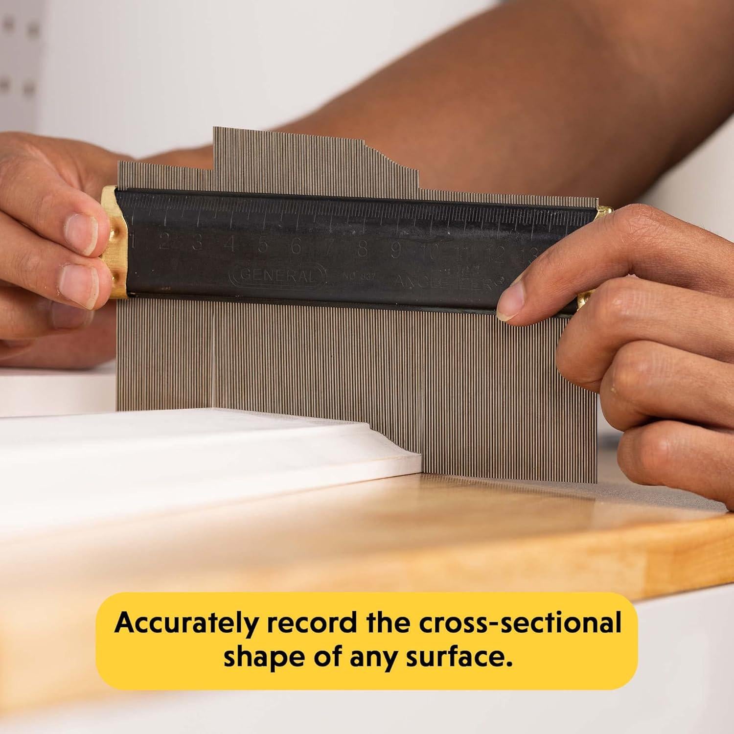 General Tools Contour Gauge 837 - 6 Angle Finder Tool For Home Improvement - Gadgets For Men,