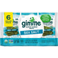 Gimme Organic Roasted Seaweed Snacks, Sea Salt, 6 Count, Vegan, Keto, Gluten-Free, High in Omega-3 & Iodine, Healthy On-the-Go Snack