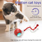 Giociv Interactive Cat Ball Toy Red Chirping Motion Activated Fast Rolling for Indoor Cats