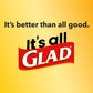 Glad Glad ForceFlex MaxStrength With Clorox Trash Bags, 13 Gal, Lemon Fresh Bleach, 90 Ct, Pack May Vary