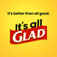 Glad Glad ForceFlex Tall Kitchen Trash Bags, 13 Gal, Gain Original With Febreze, 110 Ct (Pack May Vary)