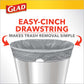 Glad Medium Drawstring Trash Bags with Clorox, 8 Gal, Lemon Fresh Bleach, 80 Count (Package May Vary)