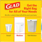 Glad Glad Medium Kitchen Drawstring Trash Bags, 8 Gal, Fresh Clean Scent, 80 Ct (Package May Vary)