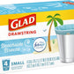 Glad OdorShield Small Drawstring Trash Bags, 4 Gallon, Febreze Beachside Breeze, 80 Count (Packaging May Vary)