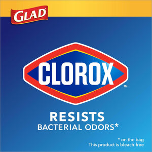 Glad Small Drawstring Trash Bags with Clorox, 4 Gal, Lemon Fresh Bleach, 80 Count (Packaging May Vary)