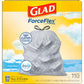 Glad Tall Kitchen Drawstring Trash Bags, OdorShield, 13 Gallon, White, Febreze Fresh Clean, 110 Count