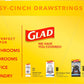Glad Medium Drawstring Trash Bags, 8 Gallon, White, Fragrance-Free, 80 Count (Pack May Vary)