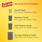 Glad Medium Drawstring Trash Bags, 8 Gallon, White, Fragrance-Free, 80 Count (Pack May Vary)