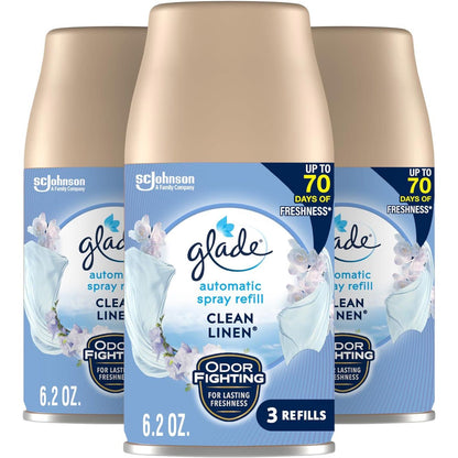 Glade Glade Automatic Spray Air Freshener Refill, Scented Air Freshener For Home And Bathroom, Clean Linen, 6.2 Oz, 3 Count