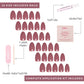 Glamnetic Glamnetic Press On Nails - Fall Mauve | Opaque Muted Blush Mauve Short Oval False Nails, Reusable Stick On Fake Nails With Glue | Salon Quality | 15 Sizes - 30 Nail Kit